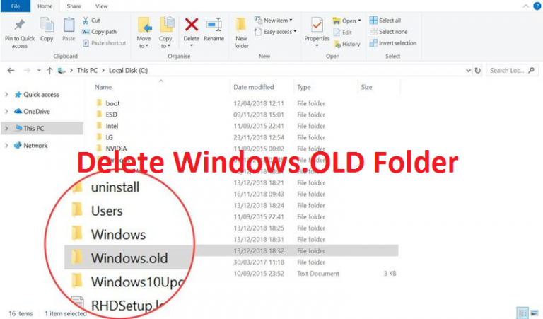 delete windows.old folder